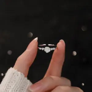 90# Ring-Silver Flowers