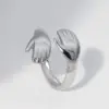 Wholesale Jewelry Fashion Palm 304 Stainless Steel 18K Gold Plated Stainless Steel Rings