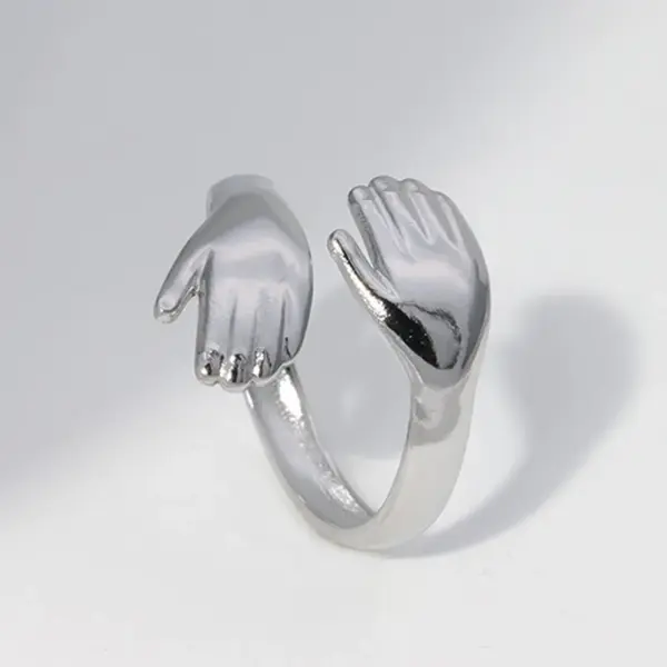Wholesale Jewelry Fashion Palm 304 Stainless Steel 18K Gold Plated Stainless Steel Rings