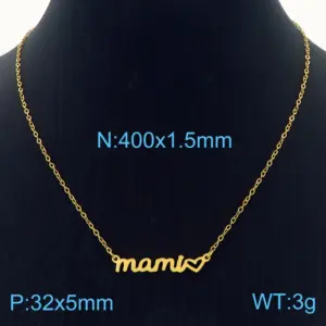 Gold Necklace Kn282723-KLX
