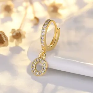 Ear Clip Letters O Pieces (14K Yellow Gold) / Copper Plating 14K Real Gold