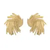 1 Pair Ig Style Vintage Style French Style C Shape Water oplets Irregular Plating Copper 18k Gold Plated Ear Studs