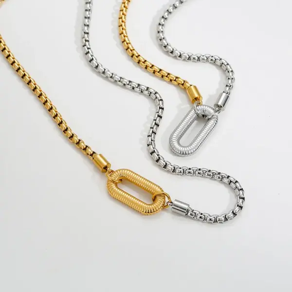 Wholesale Jewelry Casual Elegant Lady Geometric 304 Stainless Steel Plating Pendant Necklace