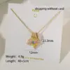 Wholesale PVD Coated Real Gold Plated 18K Gold Pentagram Ice Cream Animal 304 Stainless Steel Simple Style Waterproof Non Tarnish 304 Stainless Steel Lobster Trigger Clasp Closure Pendant Necklace