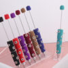 Wholesale Cross-border new creative diy beads beaded pen multicolor ballint pen color cute cartoon pearl pen