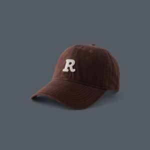 R logo baseball cap--coffee