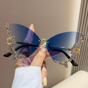 Source factory straight hair] / C03 Phoenix Butterfly 9933# [Ice Blue] Full Diamond