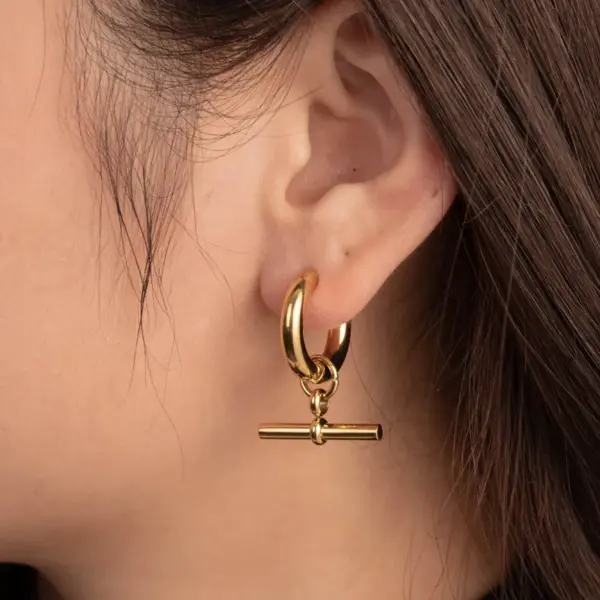 Wholesale PVD Coated Round Heart Shape 304 Stainless Steel Simple Style Waterproof Non Tarnish Earrings