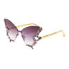Wholesale Butterfly Sunglasses, Men's High-End, Women's Face-Showing Small Sunscreen Party Dance Style Mirror Catwalk Funny Large Frame