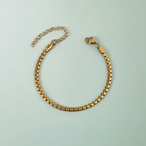 3mm Flat Pearl / Gold