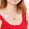 Wholesale Jewelry Formal Simple Style Geometric 304 Stainless Steel Zircon Inlay Pendant Necklace