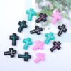 Wholesale Factory in stock cross silicone beads religious series jewelry loose beads Children DIY beaded pen Accessories
