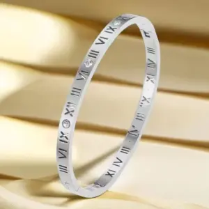 16-E-1 Steel Roman Numeral Bracelet