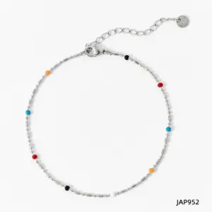 Jap952 Anklet Silver + Color / 14K
