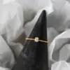 Wholesale Lady Geometric Titanium Steel Inlay Zircon Rings