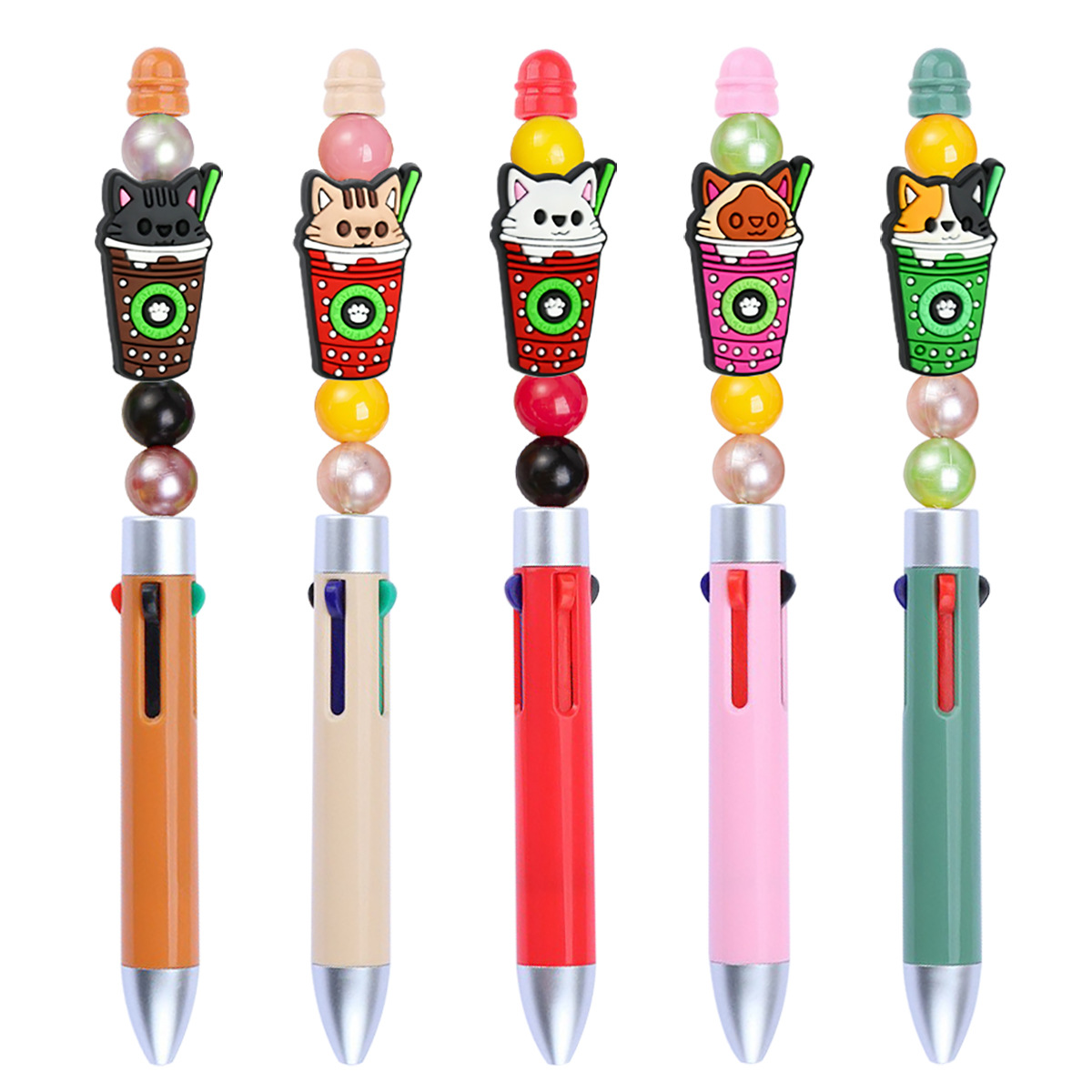 Wholesale Milk Tea Cartoon Charcoal Beads