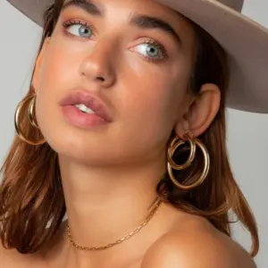 Vacuum Plating Real Gold Plated Geometric 304 Stainless Steel Fashion Waterproof Non Tarnish Earrings