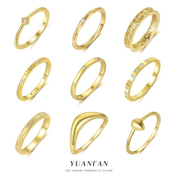 Wholesale S925 Sterling Silver Star Light Luxury Zirconium Ring