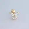 1 Piece 925 Sterling Sier Zircon Geometric Butterfly Ear Studs