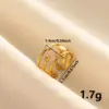 Ion Plating (IP) Real Gold Plated 18K Gold Geometric Sun Moon 304 Stainless Steel French Style Modern Style Waterproof Non Tarnish Open Rings