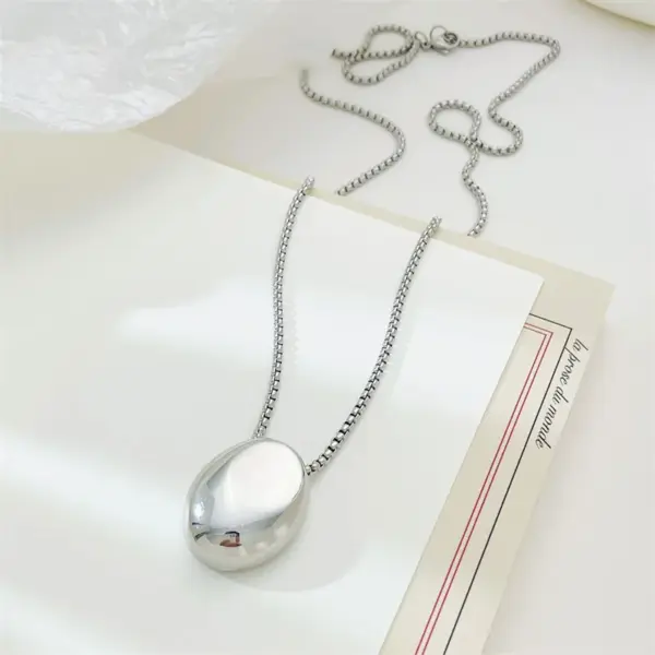 PVD Coated 18K Gold Platinum Real Gold Plated Geometric 304 Stainless Steel Vintage Style Simple Style Waterproof Non Tarnish 304 Stainless Steel Pendant Necklace