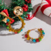 Wholesale Christmas color earrings niche design earrings