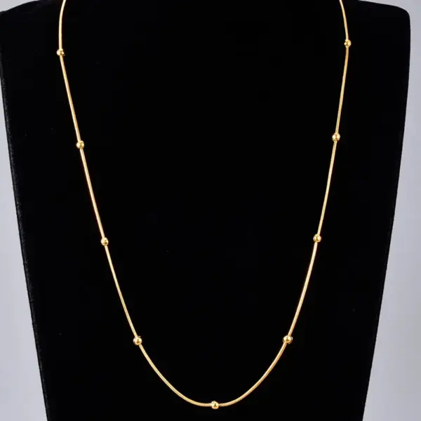 oly-4145af5649f893690d3806551e4ae069 Wholesale PVD Coated Real Gold Plated 18K Gold Heart 304 Stainless Steel Titanium Steel Waterproof Non Tarnish 304 Stainless Steel Titanium Steel Necklace