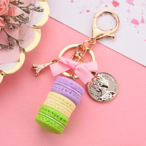 Macarons - Purple, Yellow, Green / keychain