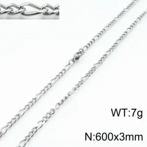 Steel Color 600 * 3mm = Necklace KN197290-Z