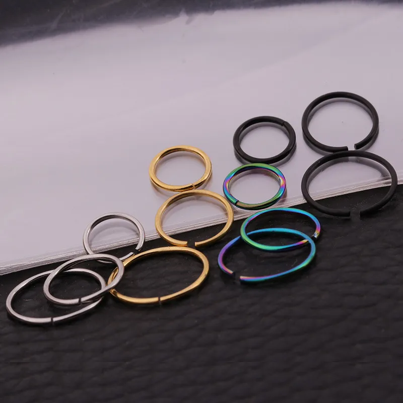 Wholesale 1 Piece 316L Stainless Steel Ear Cartilage Rings & Studs Geometric Waterproof Non Tarnish Surgical Steel Ear Cartilage Rings & Studs