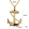 oly-41542950264ddd7d1c0f0e744c9daae2 Wholesale 2023 European and American Jewelry Caribbean Pirate Ship Anchor Necklace Vintage Best Selling Men's Necklace Personalized Fashion Jewelry