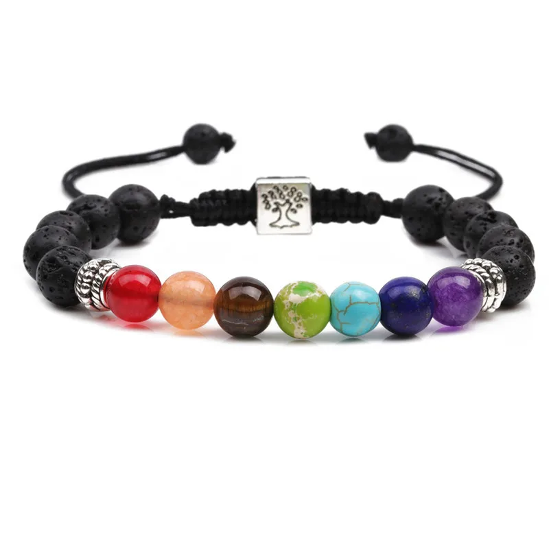 Wholesale Hip-Hop Vintage Style Contion Volcanic Rock Rope No Inlaid Bracelets In Bulk