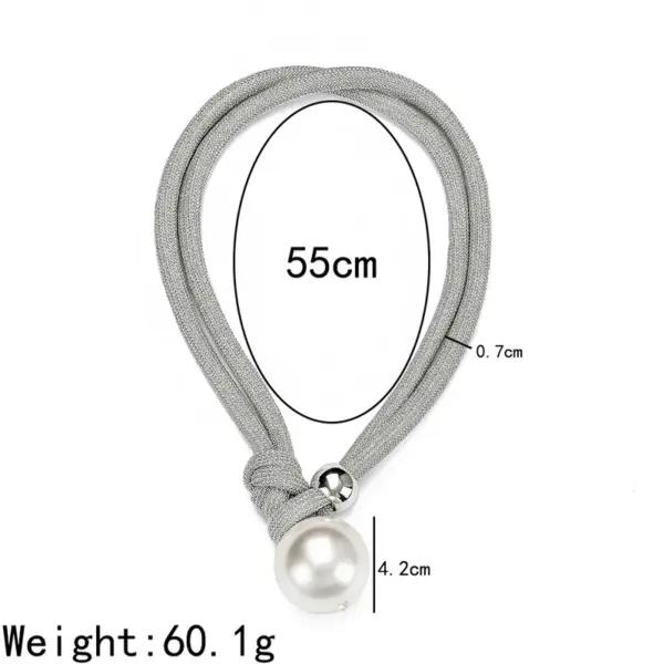 Wholesale Ig Style Elegant Geometric Imitation Pearl Metal Women's Choker