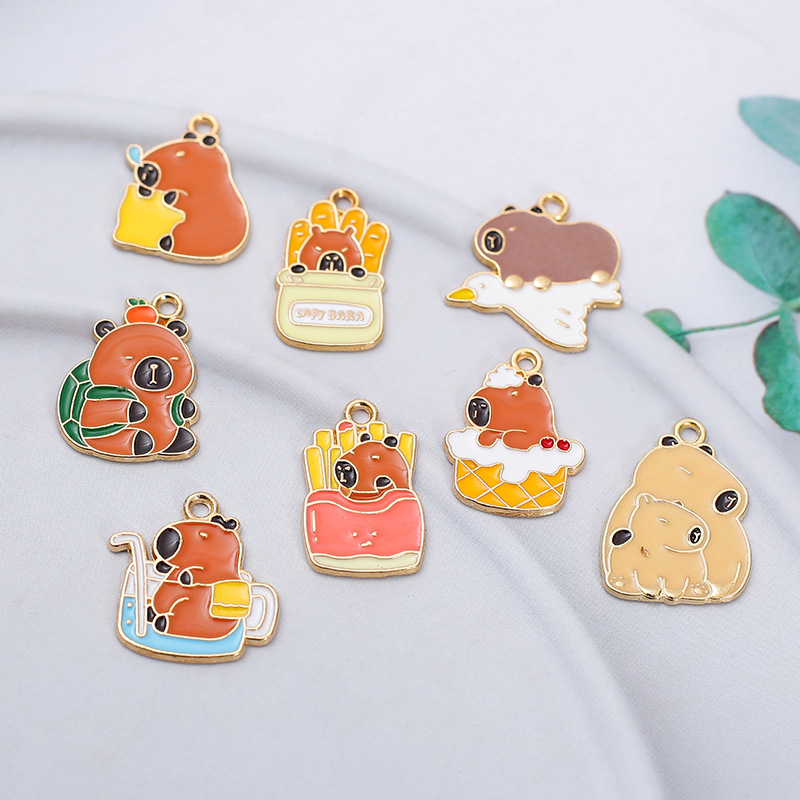 Wholesale Cartoon cute op oil alloy pendant diy Charms