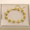Ion Plating (IP) 18K Gold Plated Solid Color 304 Stainless Steel Vacation Simple Style Waterproof Non Tarnish 304 Stainless Steel Bracelets