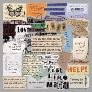 Wholesale 50pcs Transparent Fragment Stickers, Waterproof Decorative DIY Stickers