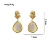 1 Pair Elegant Geometric 304 Stainless Steel 18K Gold Plated Drop Earrings