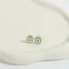 Wholesale 1 Pair Elegant Simple Style Commute Devil's Eye Enamel Inlay Copper Zircon 14K Gold Plated Ear Studs