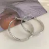 oly-4172d910fab782ea0f87c8c6e9ff9906 Wholesale 1 Pair Simple Style Round 304 Stainless Steel 18K Gold Plated Earrings