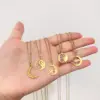 Wholesale Fashion Star Moon Titanium Steel Plating Pendant Necklace 1 Piece