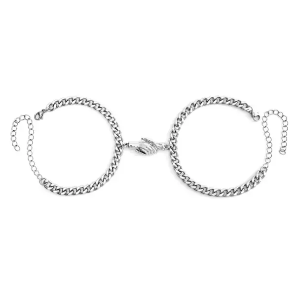 Wholesale Simple Style Geometric 304 Stainless Steel Silver Plated No Inlaid Bracelets In Bulk