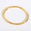 Classic Style Commute Solid Color 304 Stainless Steel 18K Gold Plated Bangle In Bulk