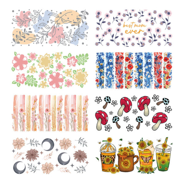 Wholesale Autumn style 16oz Cup UV DTF Wraps