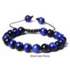 Wholesale 1 Piece Fashion Gradient Color Tiger Eye Beaded Bracelets