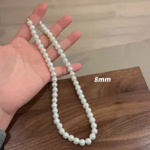 8mm Pearl Necklace [Titanium Steel Metal Does Not Fade]]