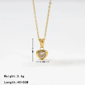Necklace Gold White Diamond / 40+5cm