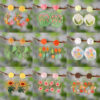 oly-41a16b0f4dee59b2bca63289d7342ce7 Wholesale Spring and summer flower leaf pendant earrings acrylic earrings