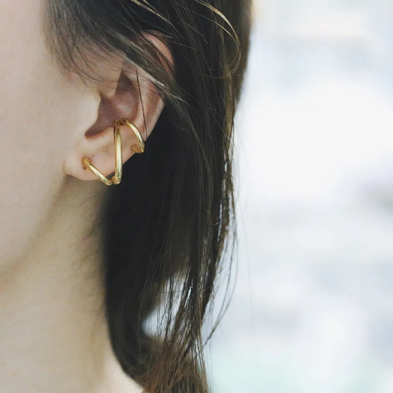 Wholesale PVD Coated Real Gold Plated 18K Gold 304 Stainless Steel Fashion Waterproof Non Tarnish Earrings Ear Studs