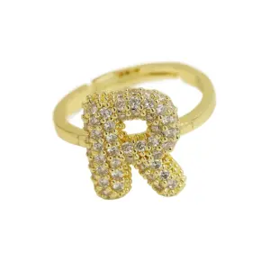 Gold Ring R / Adjustable opening