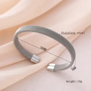 8mm Mesh Belt C- Shaped-Steel Color